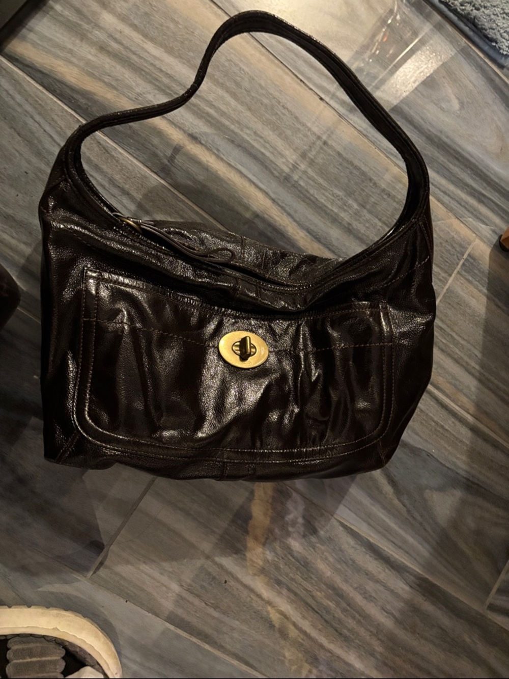 Coach Black Leather Hobo Bag - Picture 4 of 14